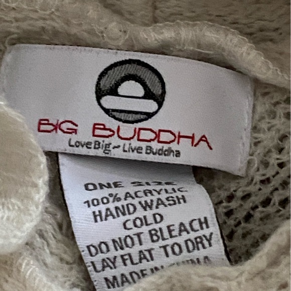 Big Buddha Boho Fringe Sweater Poncho - Picture 8 of 12